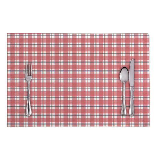 Pastel Madras Pattern Print Placemat