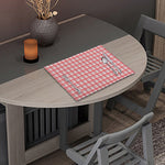 Pastel Madras Pattern Print Placemat