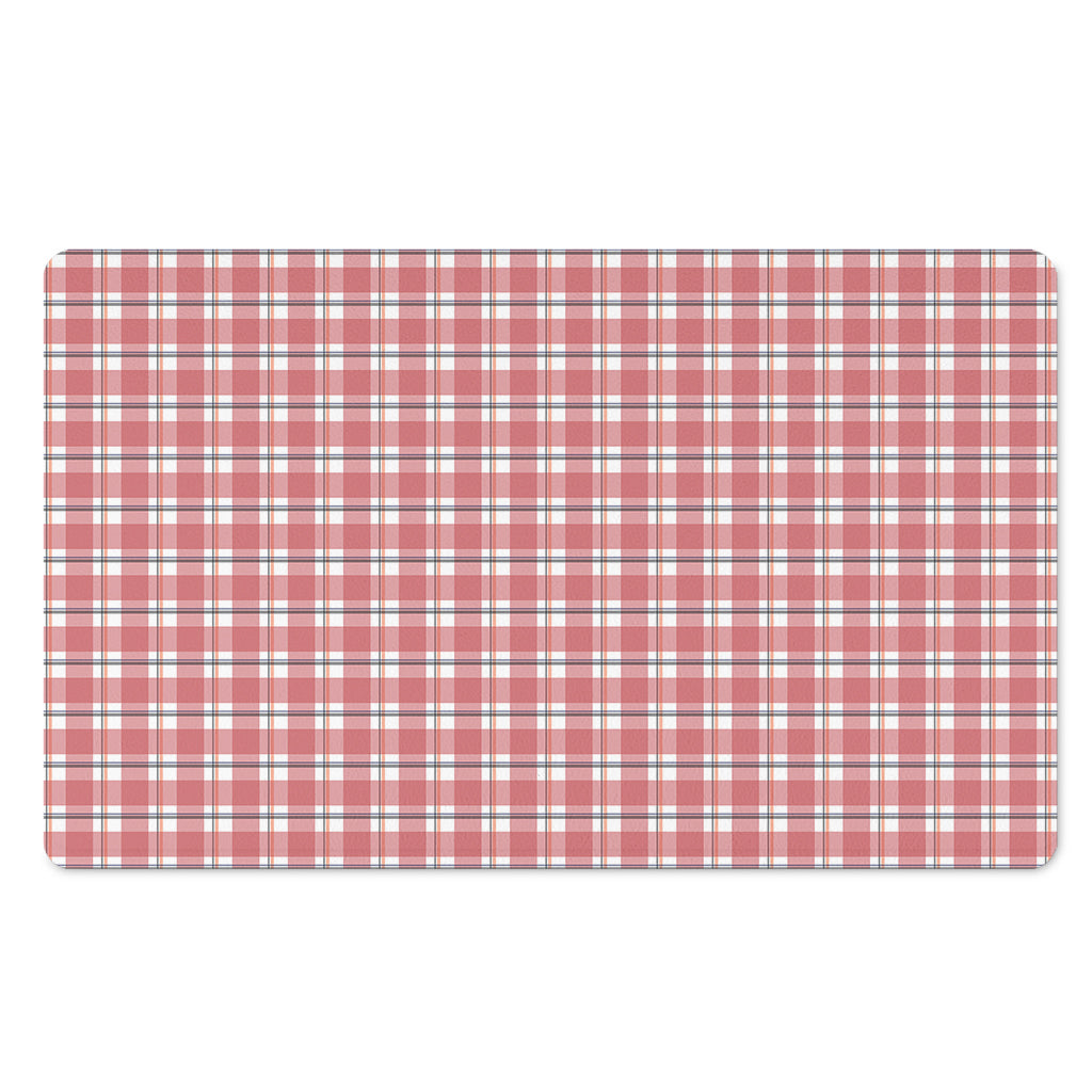 Pastel Madras Pattern Print Polyester Doormat