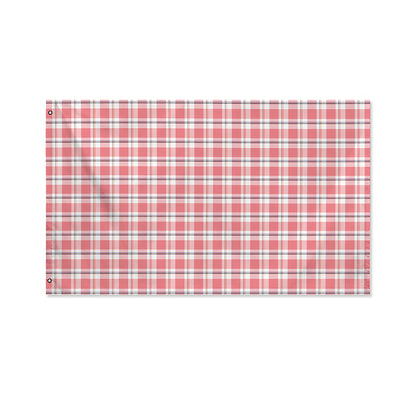 Pastel Madras Pattern Print Polyester Flag