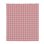 Pastel Madras Pattern Print Polyester Shower Curtain