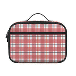 Pastel Madras Pattern Print Portable Lunch Bag