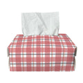 Pastel Madras Pattern Print Rectangle Tissue Box Cover