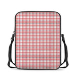 Pastel Madras Pattern Print Rectangular Crossbody Bag