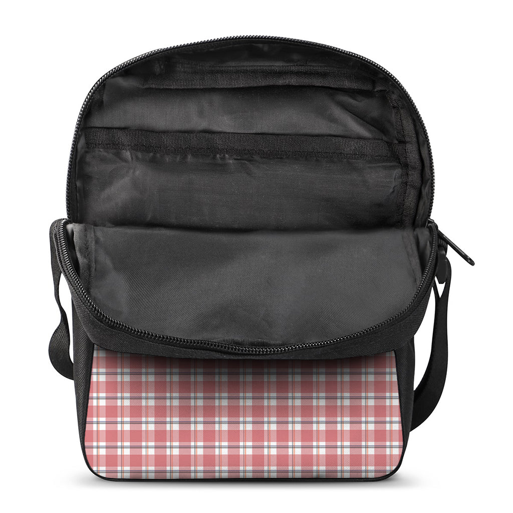 Pastel Madras Pattern Print Rectangular Crossbody Bag