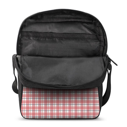 Pastel Madras Pattern Print Rectangular Crossbody Bag