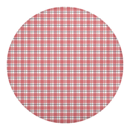 Pastel Madras Pattern Print Round Blanket