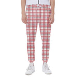 Pastel Madras Pattern Print Scuba Joggers
