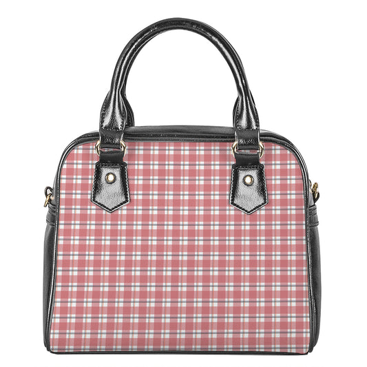 Pastel Madras Pattern Print Shoulder Handbag