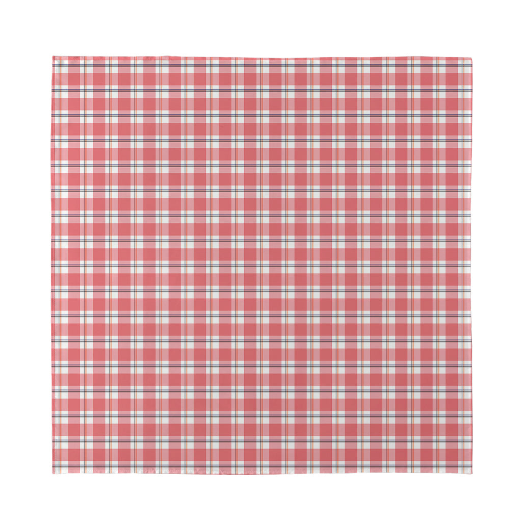 Pastel Madras Pattern Print Silk Bandana