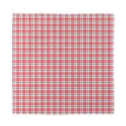 Pastel Madras Pattern Print Silk Bandana