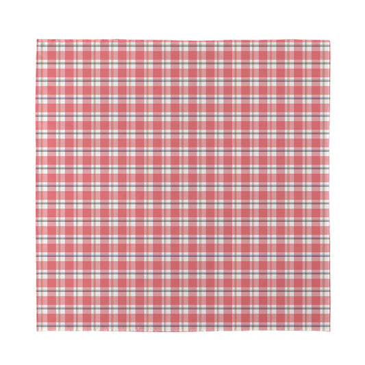 Pastel Madras Pattern Print Silk Bandana