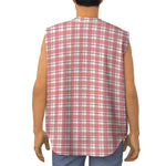 Pastel Madras Pattern Print Sleeveless Baseball Jersey