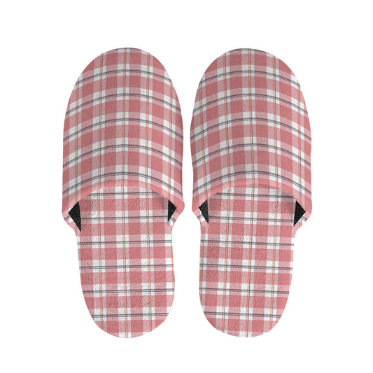Pastel Madras Pattern Print Slippers