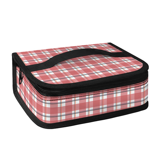 Pastel Madras Pattern Print Small Lunch Bag