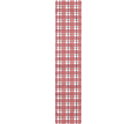 Pastel Madras Pattern Print Table Runner