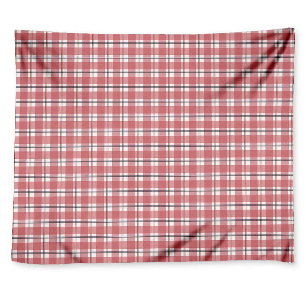 Pastel Madras Pattern Print Tapestry