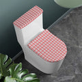 Pastel Madras Pattern Print Toilet Lid And Tank Cover Set