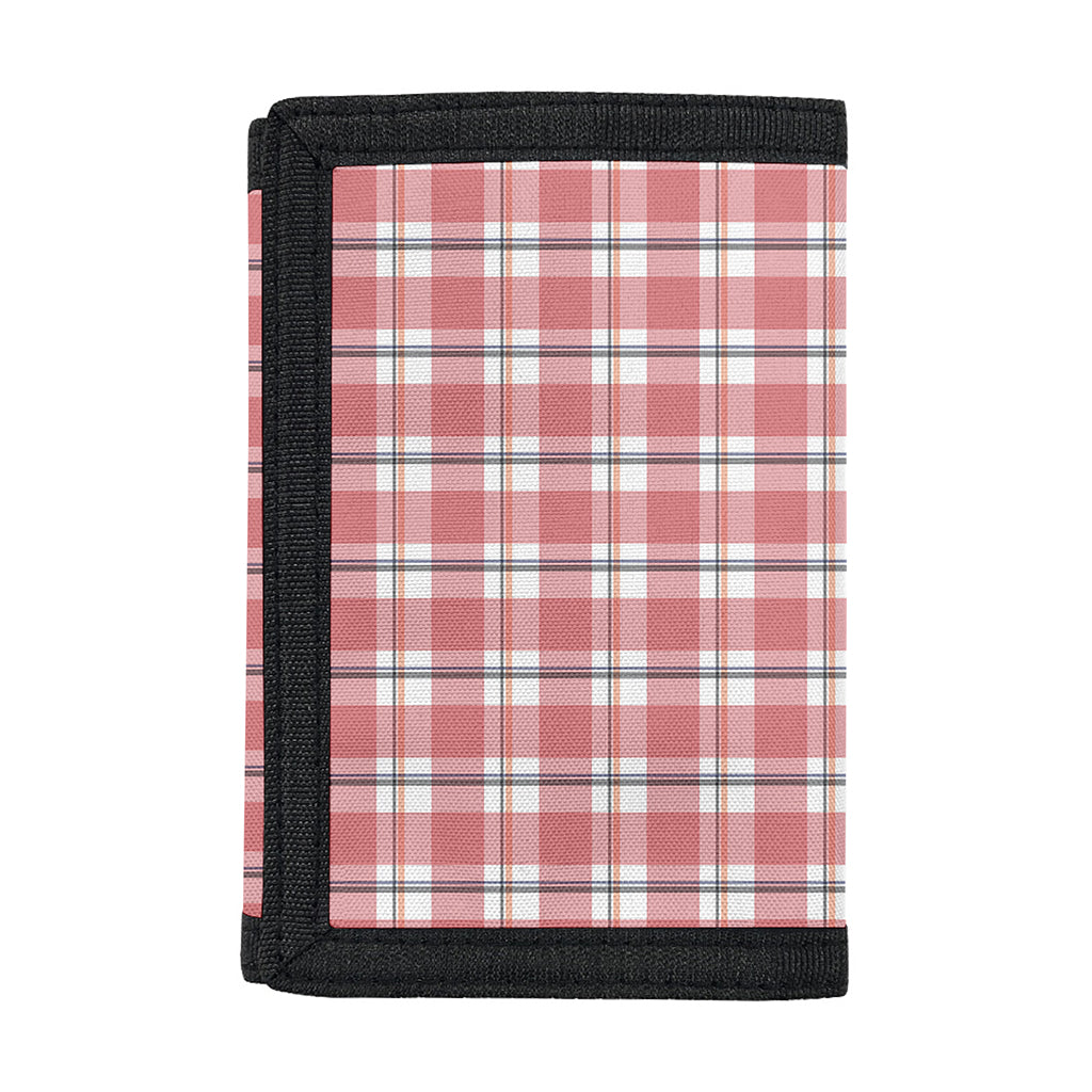 Pastel Madras Pattern Print Trifold Wallet