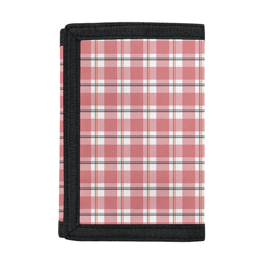 Pastel Madras Pattern Print Trifold Wallet