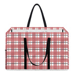 Pastel Madras Pattern Print Utility Tote Bag