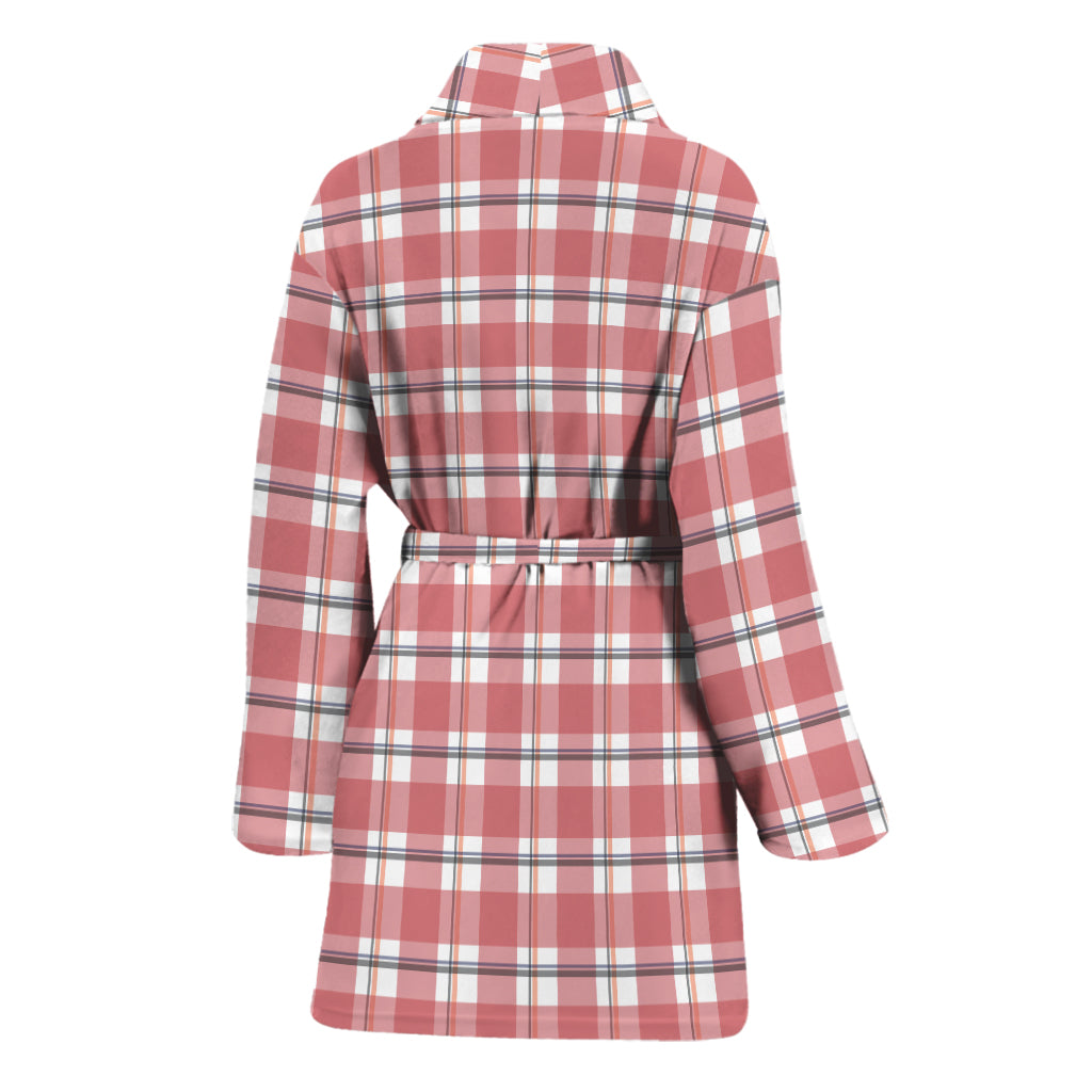 Pastel Madras Pattern Print Women's Bathrobe