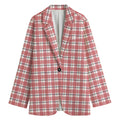Pastel Madras Pattern Print Women's Blazer