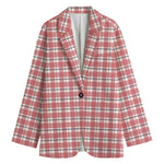 Pastel Madras Pattern Print Women's Blazer