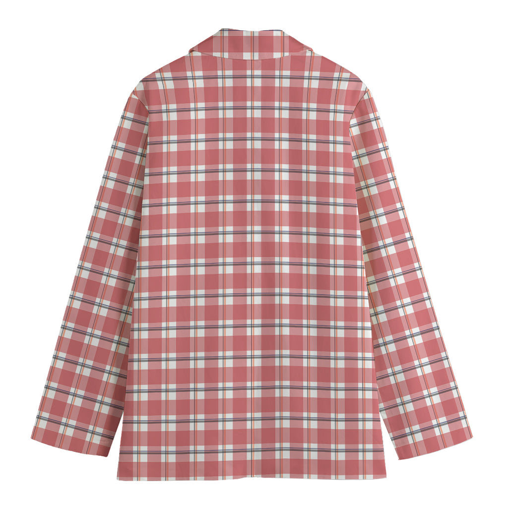 Pastel Madras Pattern Print Women's Blazer