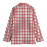 Pastel Madras Pattern Print Women's Blazer