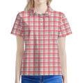 Pastel Madras Pattern Print Women's Polo Shirt