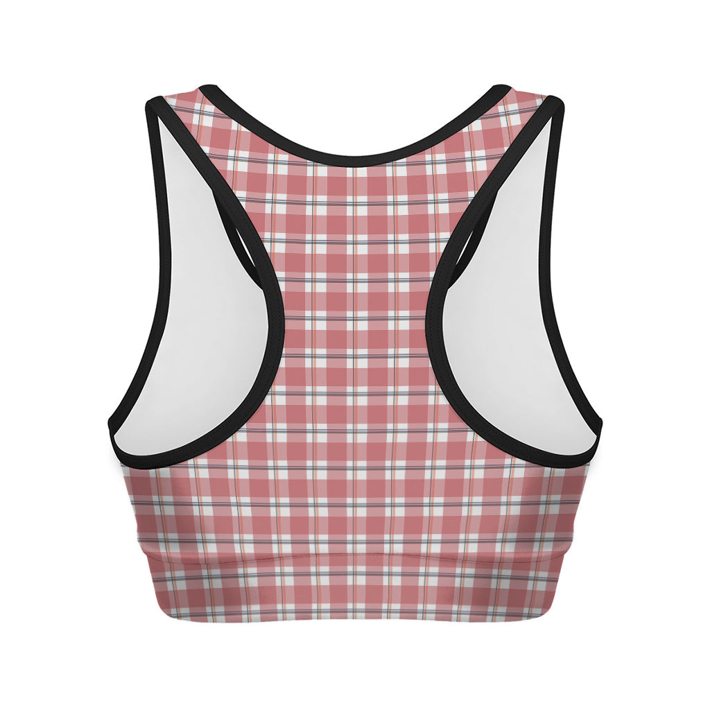 Pastel Madras Pattern Print Women's Sports Bra