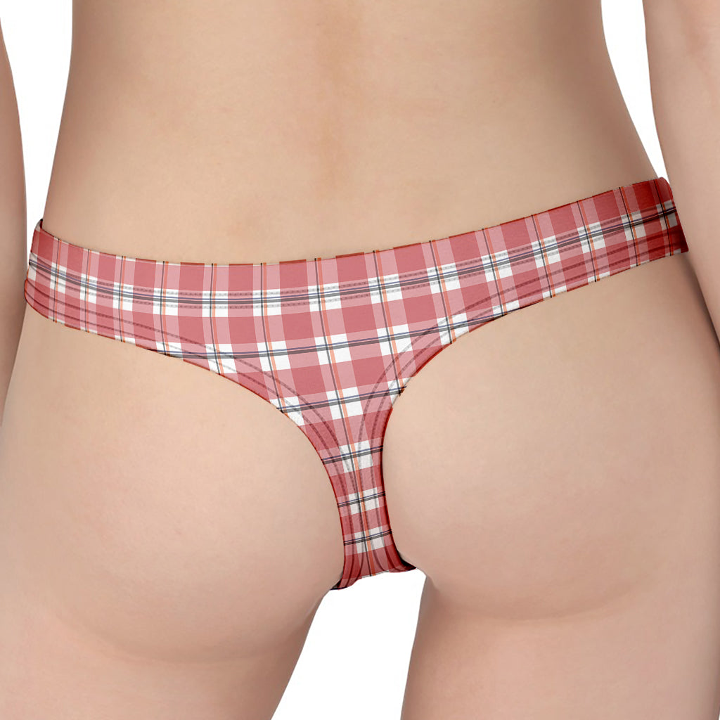 Pastel Madras Pattern Print Women's Thong