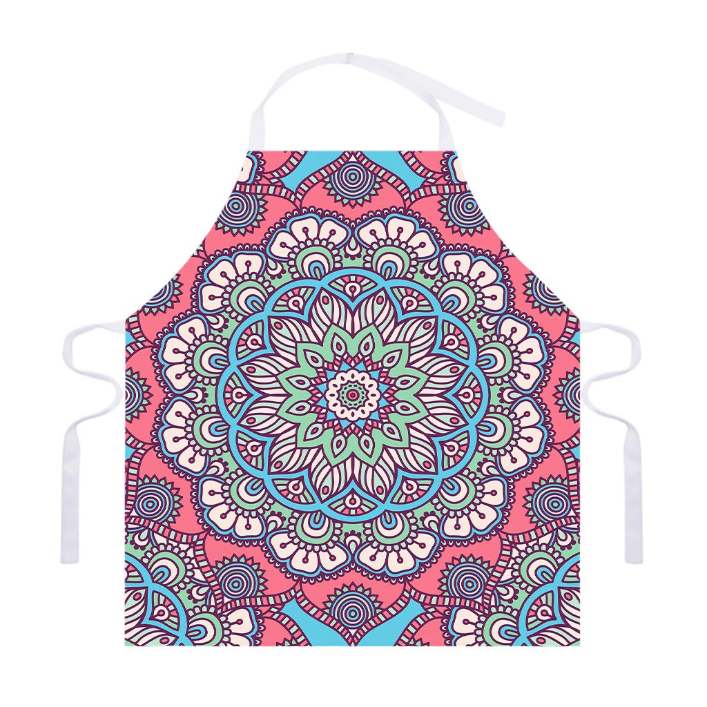 Pastel Mandala Bohemian Pattern Print Adjustable Apron