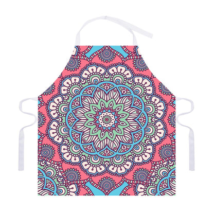 Pastel Mandala Bohemian Pattern Print Adjustable Apron