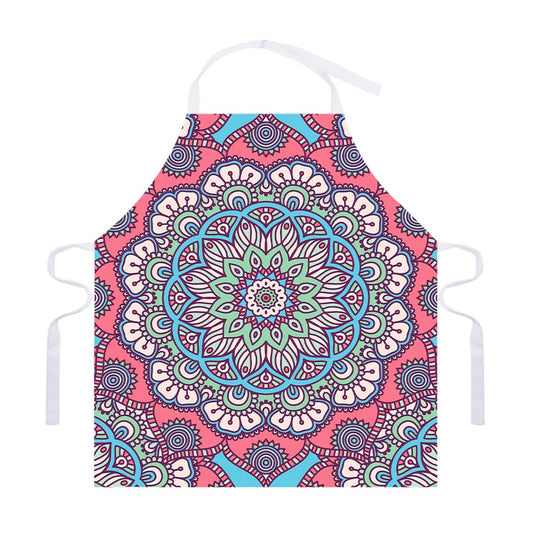 Pastel Mandala Bohemian Pattern Print Adjustable Apron