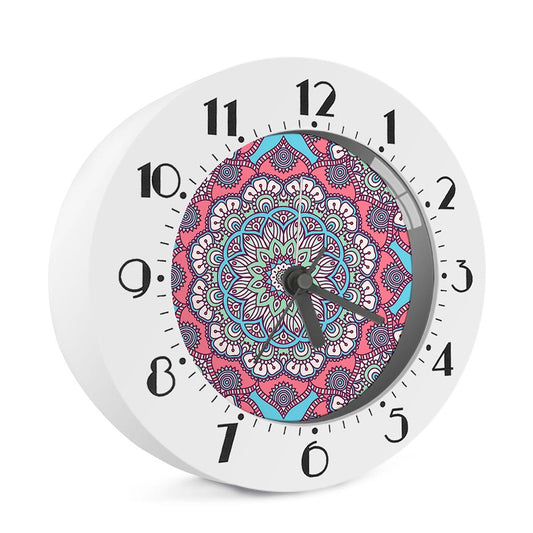 Pastel Mandala Bohemian Pattern Print Alarm Clock