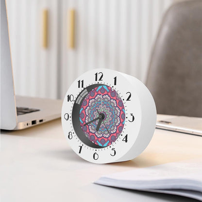 Pastel Mandala Bohemian Pattern Print Alarm Clock