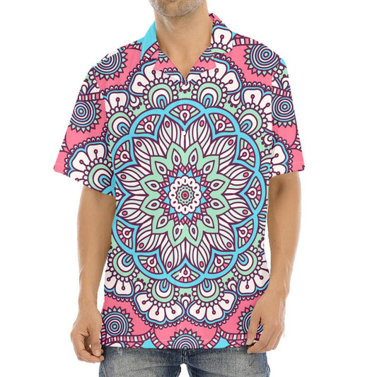 Pastel Mandala Bohemian Pattern Print Aloha Shirt