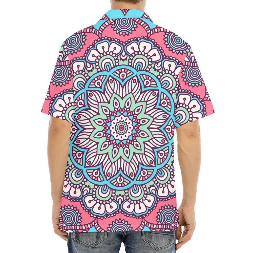 Pastel Mandala Bohemian Pattern Print Aloha Shirt