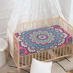 Pastel Mandala Bohemian Pattern Print Baby Crib Sheet