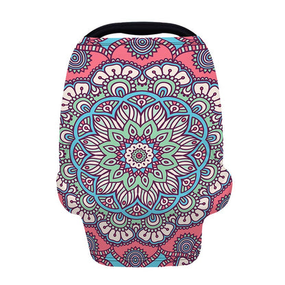 Pastel Mandala Bohemian Pattern Print Baby Seat Cover