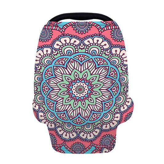 Pastel Mandala Bohemian Pattern Print Baby Seat Cover