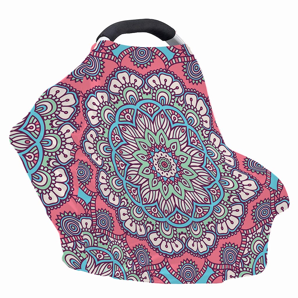 Pastel Mandala Bohemian Pattern Print Baby Seat Cover