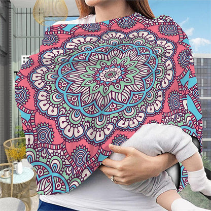 Pastel Mandala Bohemian Pattern Print Baby Seat Cover