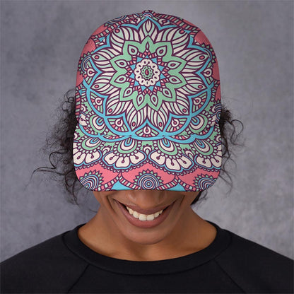 Pastel Mandala Bohemian Pattern Print Baseball Cap