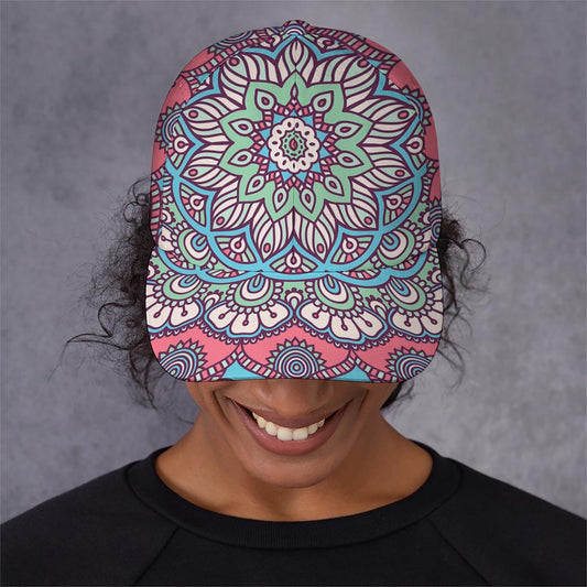 Pastel Mandala Bohemian Pattern Print Baseball Cap