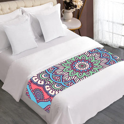 Pastel Mandala Bohemian Pattern Print Bed Runner