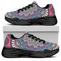 Pastel Mandala Bohemian Pattern Print Black Chunky Shoes