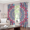 Pastel Mandala Bohemian Pattern Print Dimout Grommet Curtains